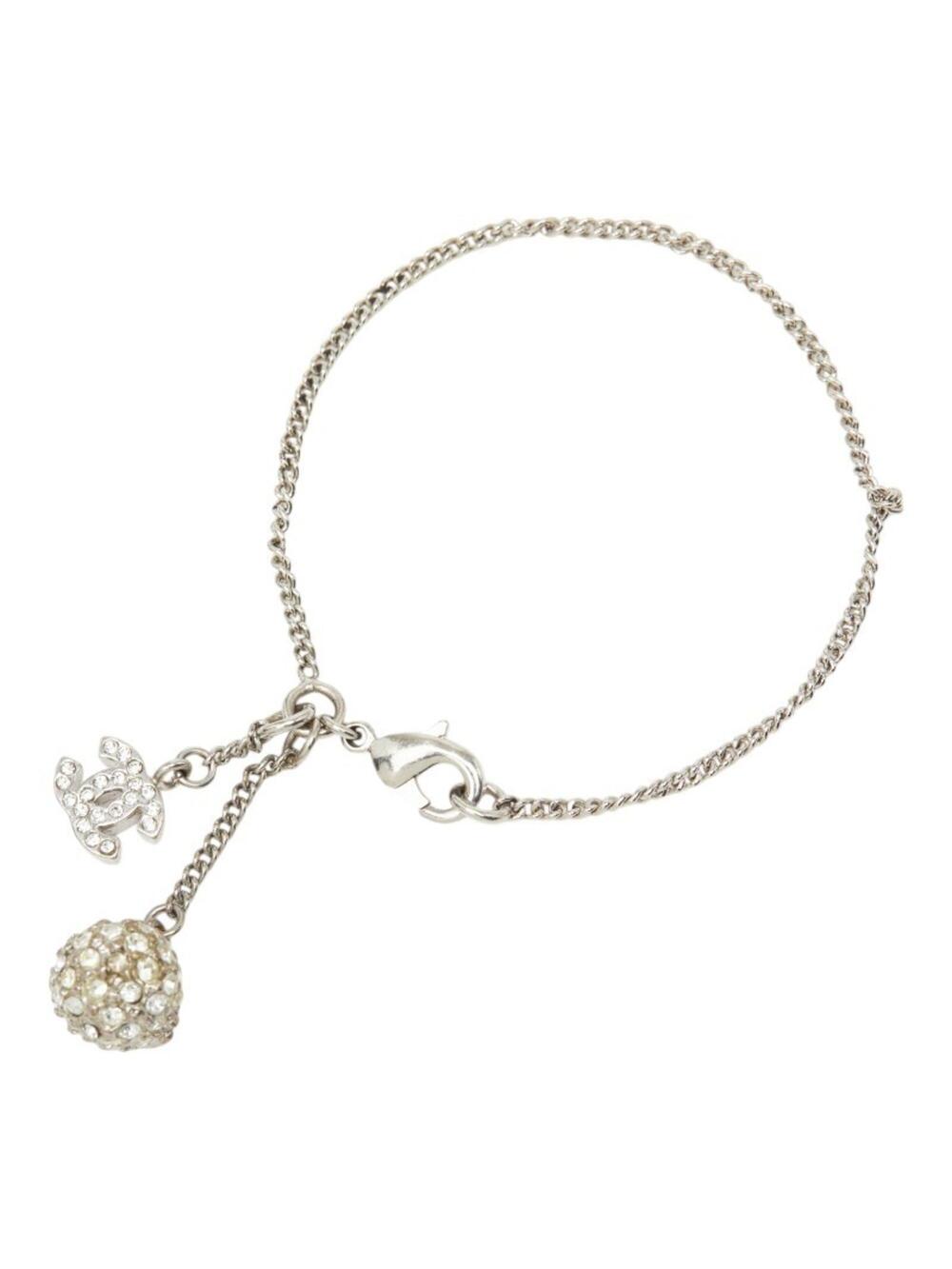 Chanel Cc Logo Bracelet Silver-Tone #276072C59B